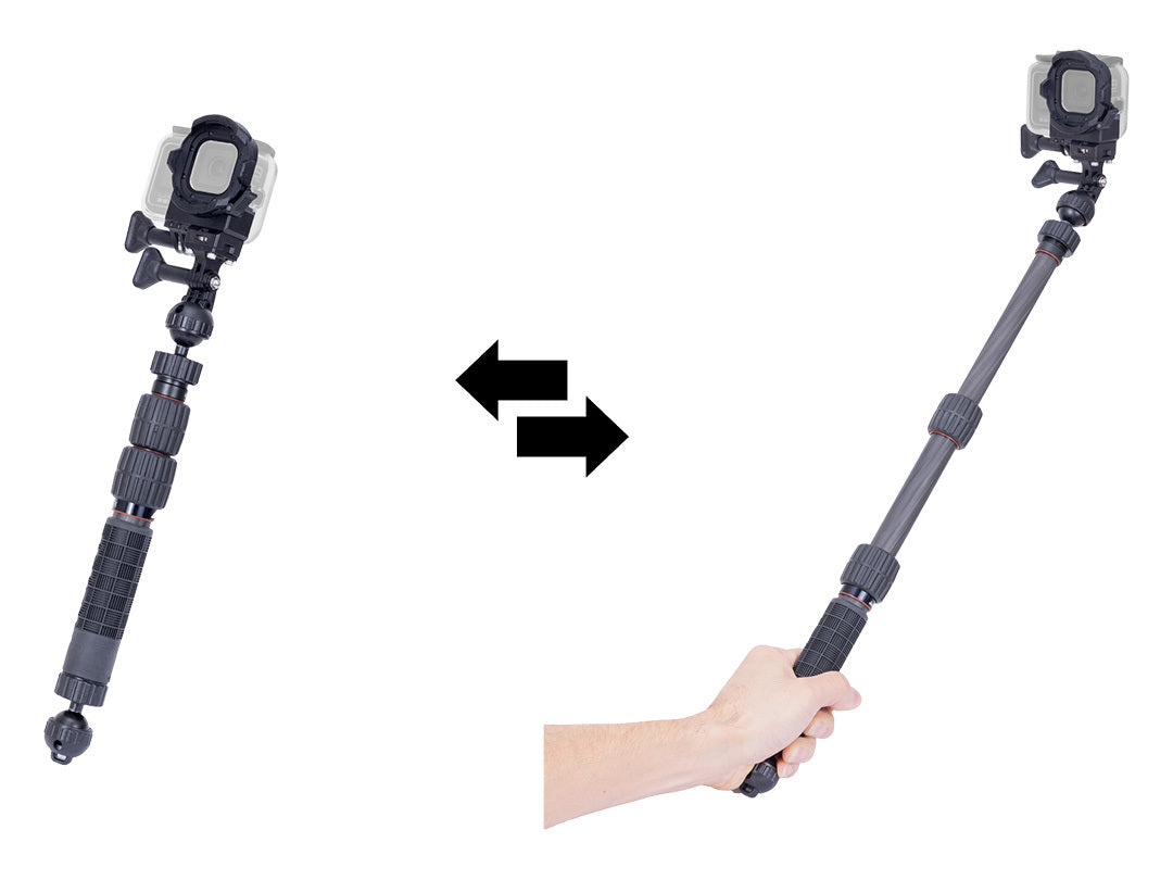 M67 Selfie Set L for HERO9 (Carbon Telescopic Arm L, Ball Adapter for GoPro, M67 Filter Adapter for HERO9)